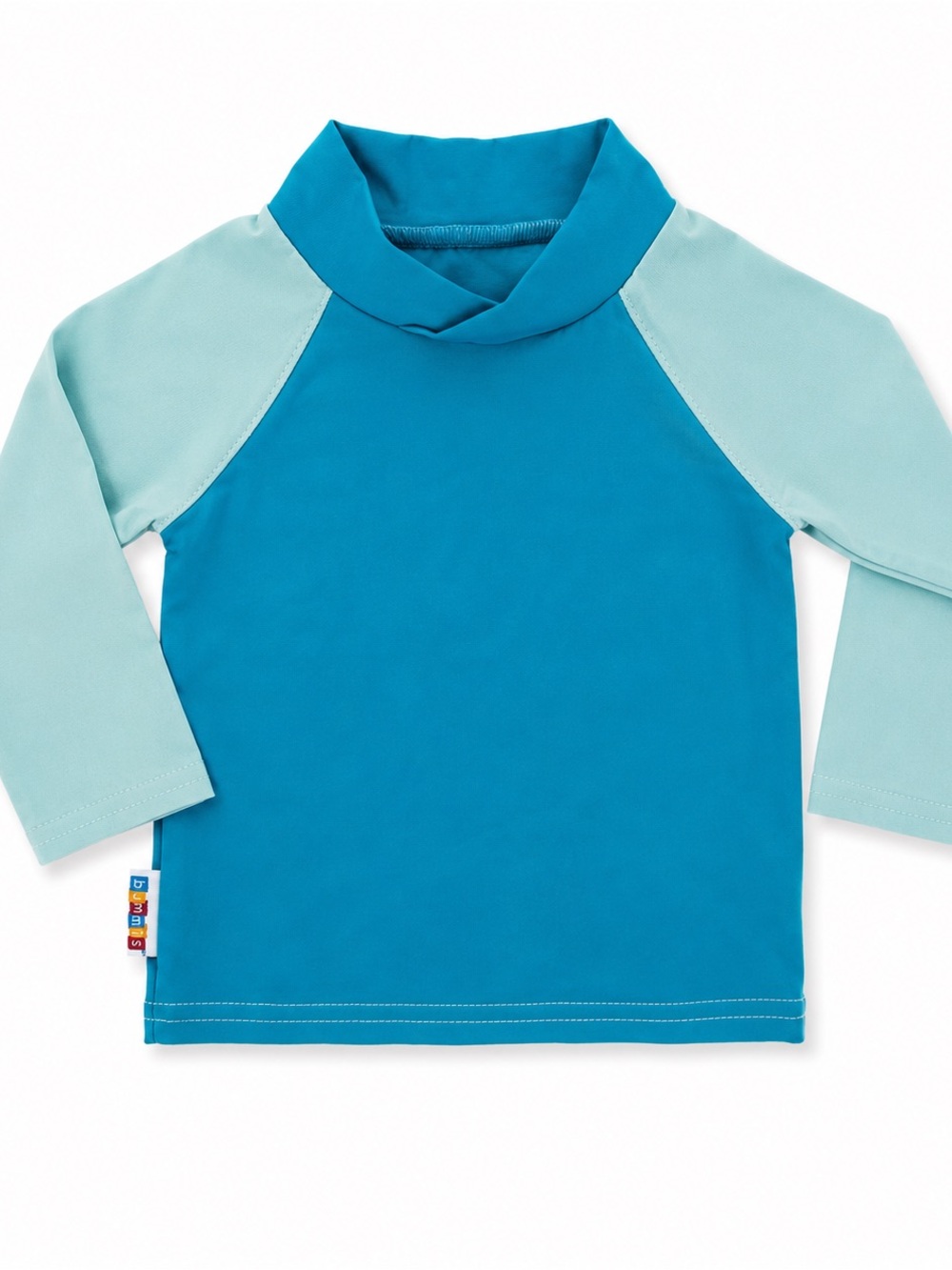 Kids Long Sleeve UV Tee Rash Guard - Teal & Light Teal